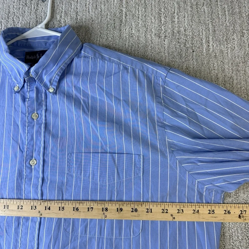 Polo Ralph Lauren Short Sleeve Button Up Shirt Mens Size Large Blue